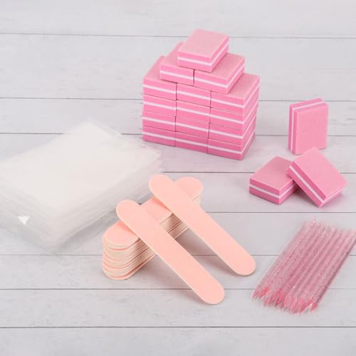 48 Sets Disposable Manicure Kit, Individually Package Nail Kit,Manicure Set with Mini Nail File,Mini Nail Buffer,Nail Stick for Salon Home - size: 48-Sets