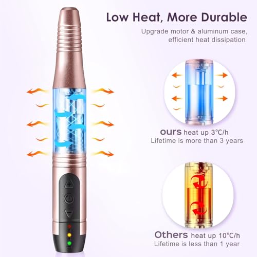 COSLUS C20 Cordless Nail Drill Electric File, All-in-One Kit, Gold - color: Gold
