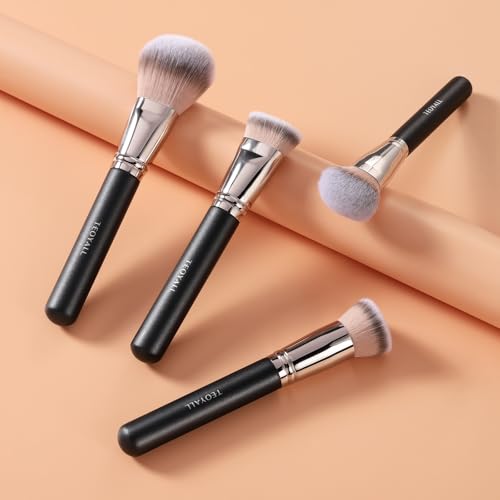 TEOYALL Kabuki Foundaiton Brush, Flat Top Dense Buffing Brush for Liquid - style: Kabuki Foundation