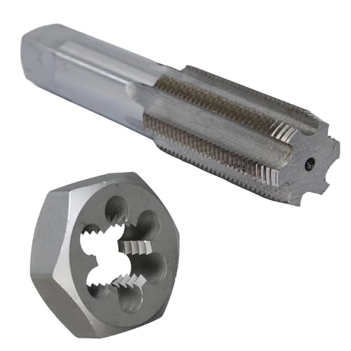 Drill America POUTH1-3/8-12 1-3/8"-12 UNF Tap and Die Kit, HSS Plug Tap and Carbon Hex Die - size: 1-3/8"-12, style: Tap and Hex Die