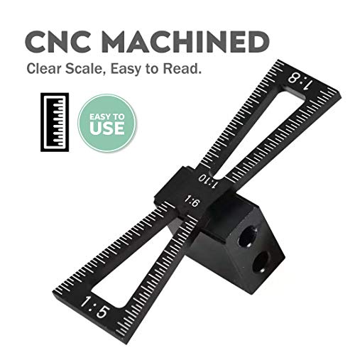Dovetail Marker, CNC Aluminum Dovetail Guide for 1:5 1:6 1:8 1:10