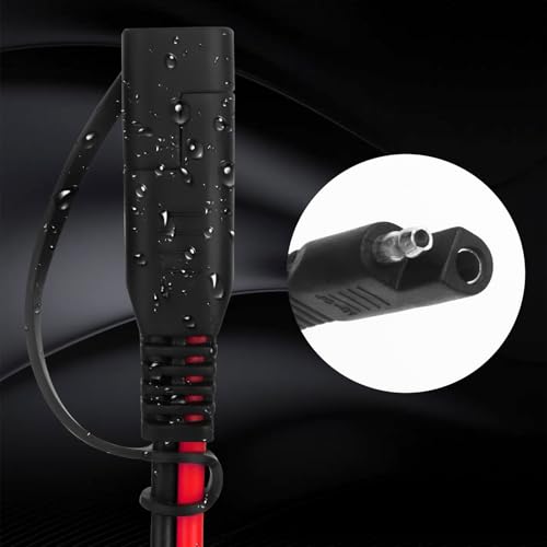 CUZEC 14FT/4.27m 14AWG 20A Battery Alligator Clip to SAE Connector/12V SAE Quick Release Adapter to Alligator Clips Quick Disconnect Cable