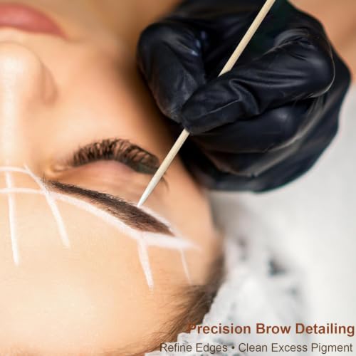 600 Count Pointed Cotton Swabs, Wooden Precision Tips for Nail - color: 600 ct
