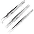 3PCS Precision Tweezers Set, Upgraded High-end Stainless Steel Tweezer - style: Set