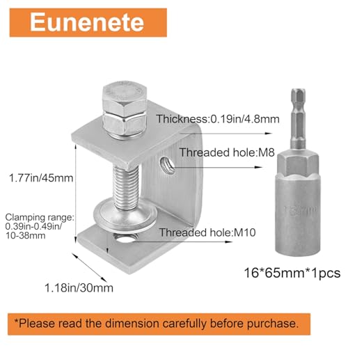 304 Stainless Steel C-Clamps,45mm Heavy Duty Tiger Clamps for Woodworking,C-Clamp 4 pack - size: 45mm-4 Pcs