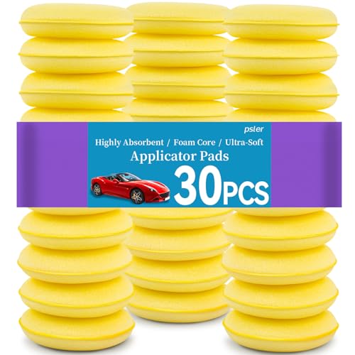 PSLER 30PCS Foam Applicator Pads - Car Wax Applicator Pads for Detailing