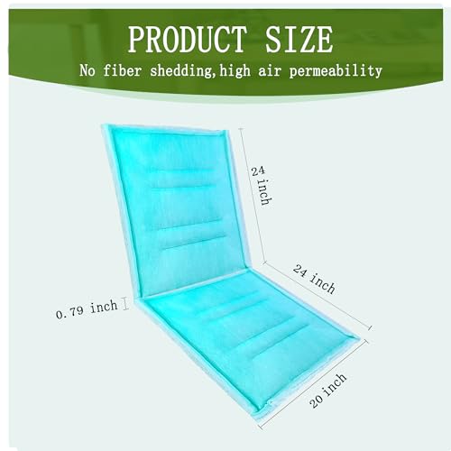 AUC Paint Booth Tacky Intake Filter 20" x 48" (10/case),Internal Wire Frame - size: 20" x 48" (10/case)