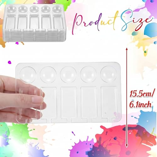 AmazingSpark 50 Pcs Paint Tray Palettes Disposable Rectangle Paint Trays - color: Rectangular, size: 6.1 x 3.54 in