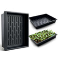 RooTrimmer Seed Starter Tray, 5 Packs Plant Tray, Durable Plastic Growing Trays, Stackable Seedling Starter Trays Perfect for Indoor, Outdoor, Greenhouses, 16.5" L x 13.2" W x 2.8" H - Black - size: 16.5" x 13.2" x 2.8" Trays - 5P