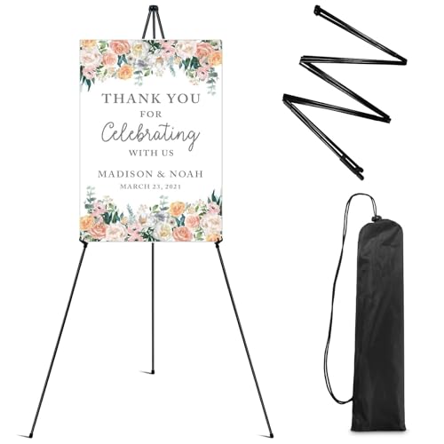 RRFTOK 63 Inch Easel Stand for Sign, Poster Stand and Wedding Sign - style: 63B