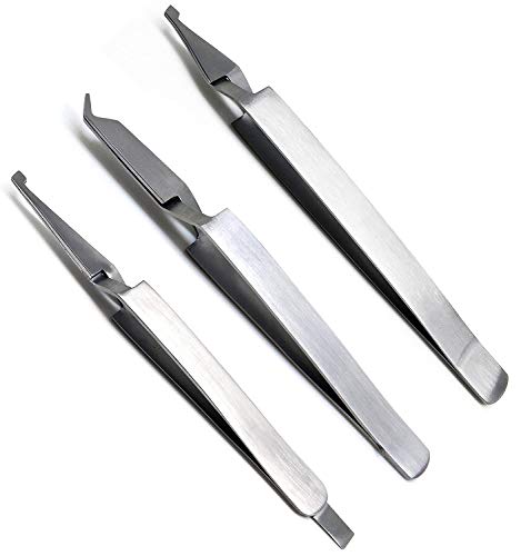3 Pcs Dental De Bonding Bracket Placement Reverse Action Tweezers Forcep Pliers Orthodontics Instruments
