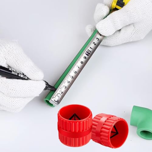 Pipe & Tube Deburring Reamer, Inner-Outer Chamfer Tool, Red