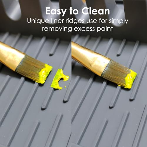Paint Brush Holder Set, Grey, 2 Pack