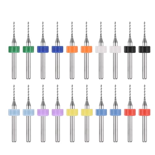 PATIKIL 20 Pack 0.9mm Micro Drill Bits Carbide Tungsten Steel - size: 0.9mm
