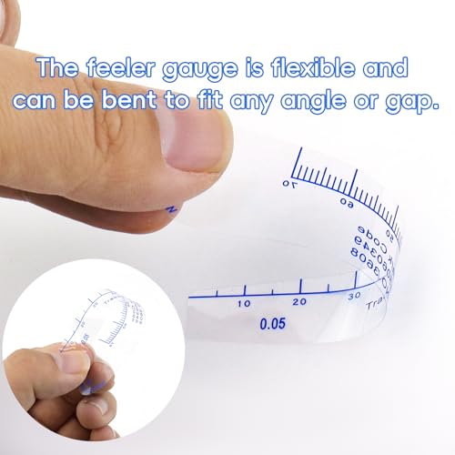 Feeler Gauge Plastic Metric Gap Measuring Tool, 0.05mm to 3mm, 21 Leaf - size: 0.05mm-3mm 21 Leafs