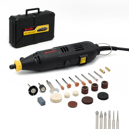 DURAMAX 46PC Rotary Tool Kit, Variable Speed 8000-30000 RPM, 120V