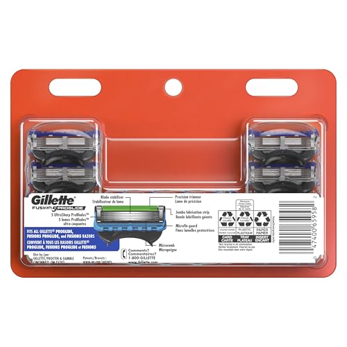 Gillette Fusion5 ProGlide Razor for Men, 12 Blade Refills with Precision Trimmer - size: 12 Count (Pack of 1)