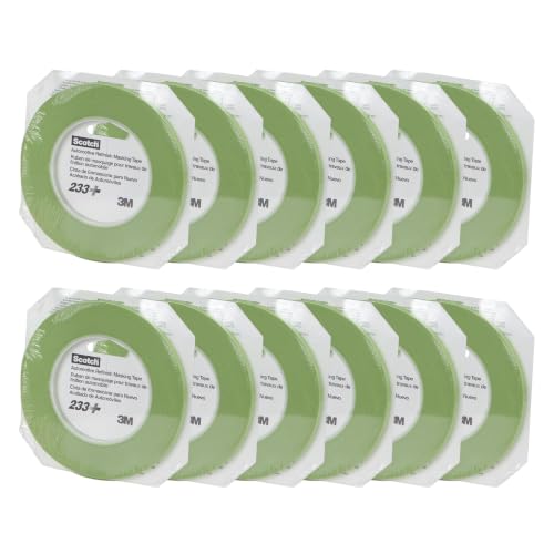 Scotch 3M Performance Masking Tape 233+, 26344, Flexible, 6 mm x 55 mm - size: 6 mm x 55 m