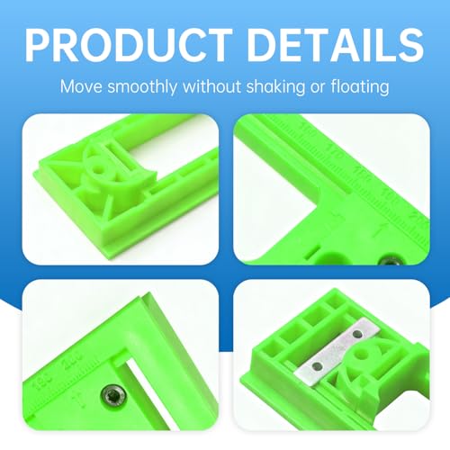 Concealed Door Hinge Installation Kit with Guide Template Jig - color: Green - 1.1 inch - 1 pcs