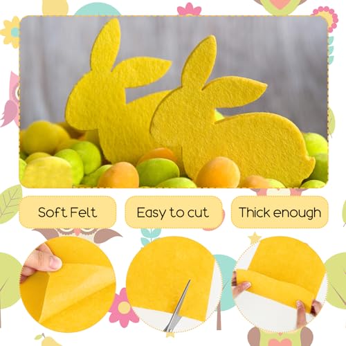 10Pcs Felt Sheets Fabric, 7" x 11" Soft Felt Squares for Craft, 1mm(Yellow) - color: Yellow