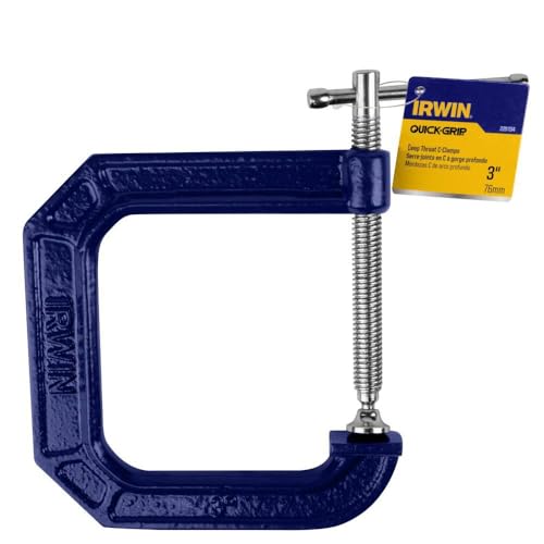 Irwin Quick-Grip 100 Series Deep Throat C-Clamp, 3 In By 4 1/2 In - size: 3 in, style: Deep Throat