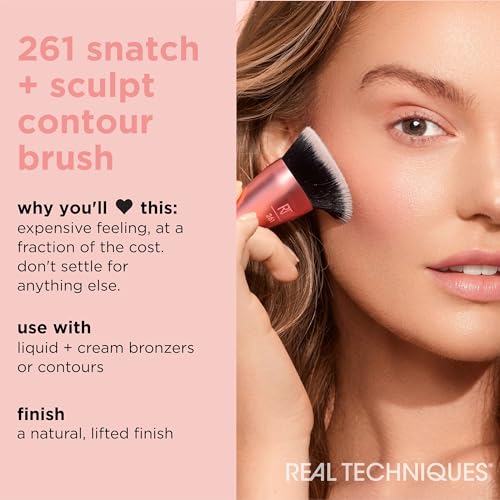 Real Techniques Snatch + Sculpt Contour Makeup Brush - size: 1 Count (Pack of 1)
