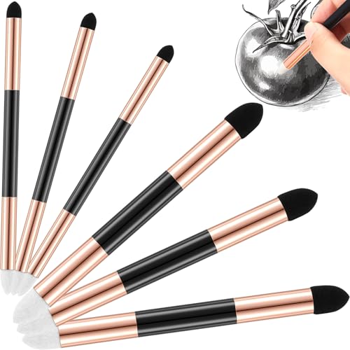 Kosiz Blending Sponge Pen Dual Tip Oil Pastels Blender, Gold, 6 Pcs - color: Gold