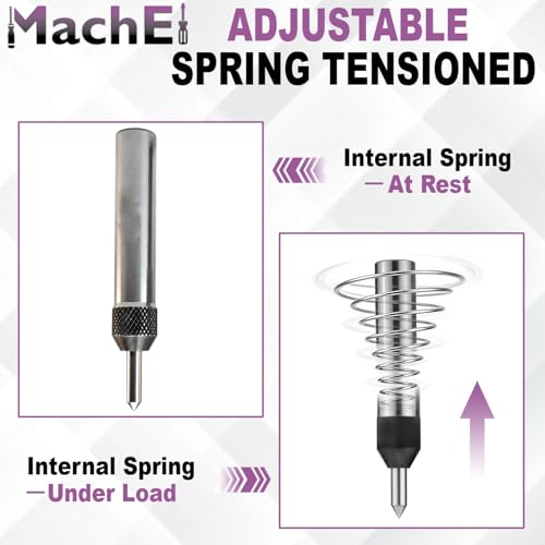 MachEl Spring Center Tap Guide Tool Set of 2, Hardened Steel, 1/2" Shank