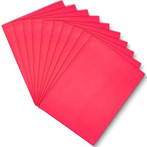 Red EVA Foam Sheets, 9 x 12 Inch, 2mm Thick Handicraft Foam Paper for Arts and Crafts, by ACTIVITYya - 10 Sheets - color: RED