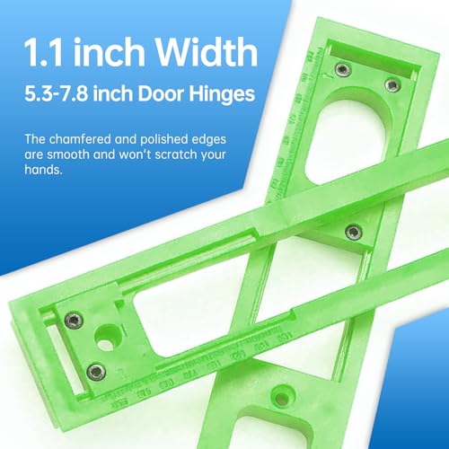 Concealed Door Hinge Installation Kit with Guide Template Jig - color: Green - 1.1 inch - 1 pcs