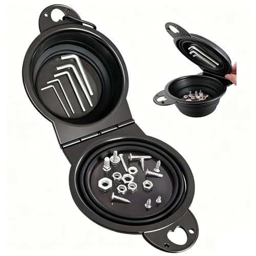 Magnetic Trays, Magnetic Bowl for Screws, Magnetic Tool Tray (black2.0) - style: black2.0
