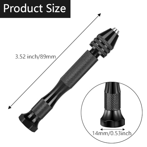 26Pcs Hand Drill Rotary Tool-Pin Vise Hand Drill + 25Pcs HSS Mini Drill Bit