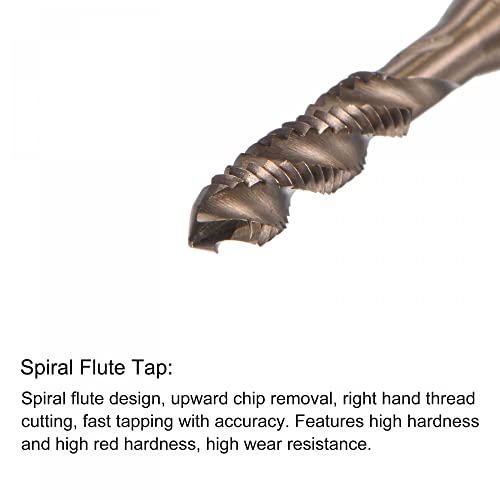 uxcell M4 x 0.7 Spiral Flute Tap and 3.3mm Twist Drill Bit Set, Metric M35 Cobalt High Speed Steel Machine Threading Screw Thread Tap Tool for Stainless Steel - size: M4 x 0.7 + 3.3mm