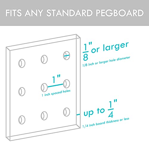 Pegboard Cups With Loops 6 Pack Peg Board Organizer Pencill Holders (Khaki) - color: Khaki