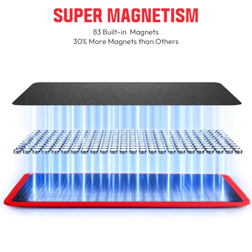 Magnetic Tool Mat,40 lbs flexible Magnetic Parts Holder for Tools - color: red, size: 1PC Magnetic Tool Mat