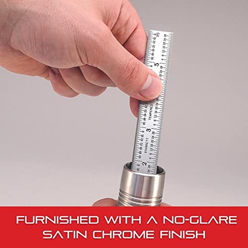 Starrett Full Flexible Steel Rule, 6" Length, 1/64" Thickness