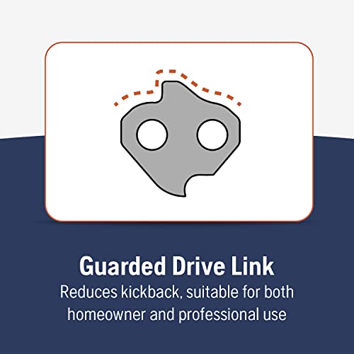 Husqvarna X-Cut S93G 14 Inch Chainsaw Chain, 2 pack, 3/8" mini Pitch, .050" Gauge, 52 Drive Link Chainsaw Blade Replacement, Pre-Stretched and Low Kickback, Gray