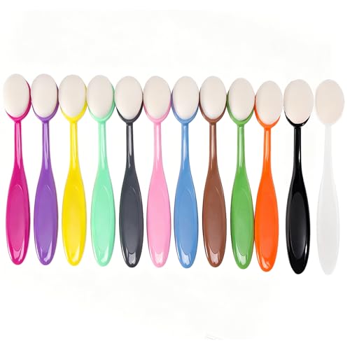 Yoseng 12 pcs Ink Blending Brushes for Card Making,0.86 Inches Brush Heads - color: 12 Color
