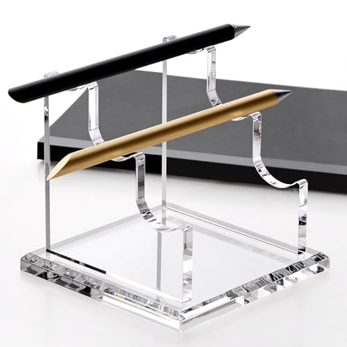 SANRUI 3 Tier Acrylic Pen Holder Display Stand, Clear Desk Pencil Rack - style: 3 Tier