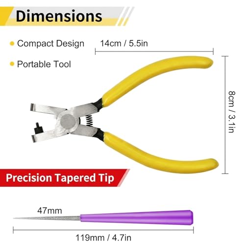 Belt Hole Puncher 2 Pcs 2.0mm Leather Punch Tool for Shoes Strap DIY