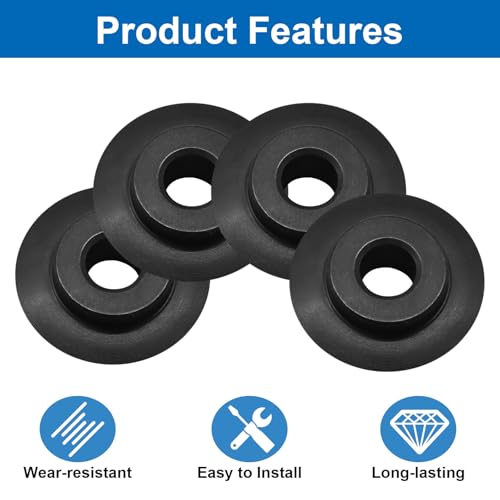 4 Pack Model E-3469 Tubing Cutter, Replacement Wheel Parts Copper Pipe Cutter, Compatible Wheel for Cutter Models 101 103 104 117 118 150 151 152 153 205