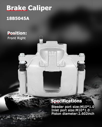 cciyu Front Right Disc Brake Caliper Assembly With Bracket 18B5045A - size: Front Right[18B5045A]