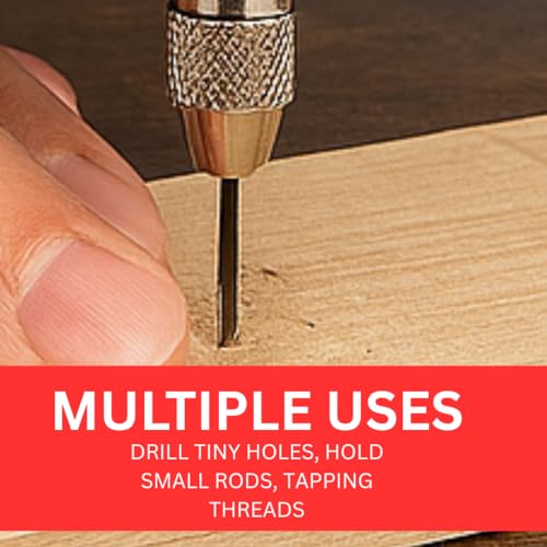 3.5" Pin Vise Set (2 Pack) | Teak Wood Handle | Ideal for Tapping, Reaming, Setting | Ball Head Design for Easy Grip