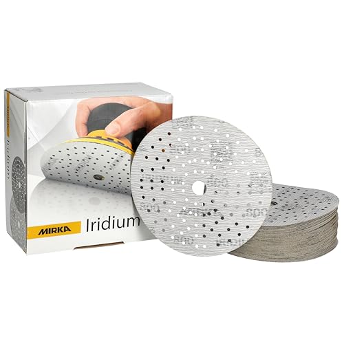 Mirka Iridium 6 Inch 800 Grit Premium Ceramic Blend Sanding Discs, 50 Pack - size: Grit 800