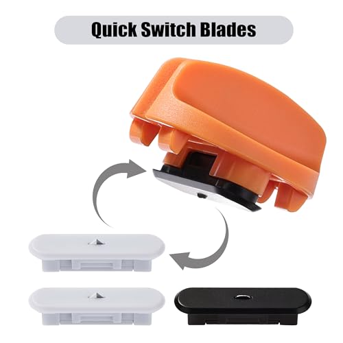 4-Pack Trimmer Replacement Blades for Fiskars Paper Trimmer, Replacement Blade for All Series of Fiskars/Portable&Precision Trimmer,Arts and Crafts,3 Cutting&1 Scoring Blades,a Slider,Orange - style: Orange (4 Blades)