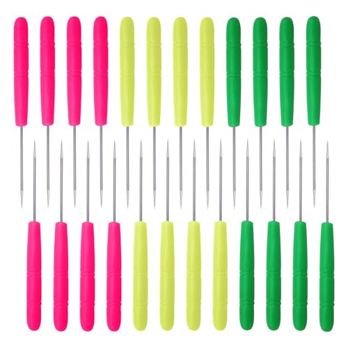 36 Pcs Cookie Scribe Tool Sugar Stir Needle Biscuit Icing Pin DIY Baking Pin Stainless Steel Cookie Decorating Supplies for Royal Icing for Baking Lovers (3 Colors)