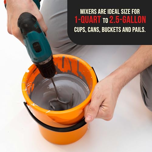 TCP Global Paint Mixer Attachment, Set of 3, 14" Drill Paddle Mixer