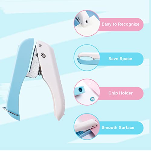 UCEC 3 Paper Craft Hole Punch Shapes, Heart Star Circle Single Hole Puncher - style: star + heart + circle
