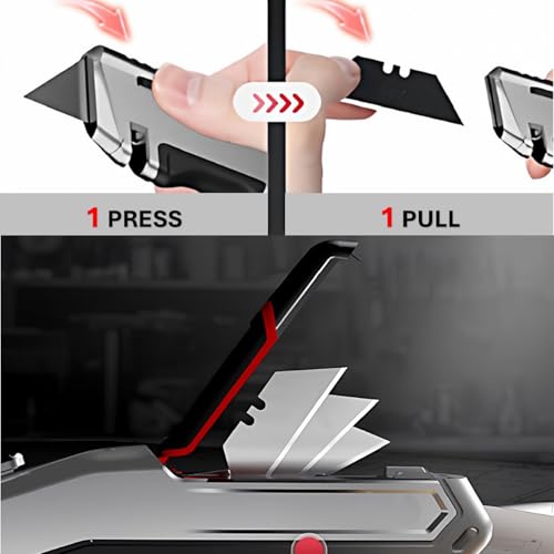 Acrylic Sheet Cutter Tool Plexiglass Cutter and Utility Knife Comes with 40 Blades in 4 Types.