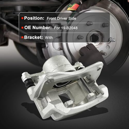 cciyu Front Left Disc Brake Caliper Assembly with Bracket 19-B2048 - size: Front Left[19-B2048]